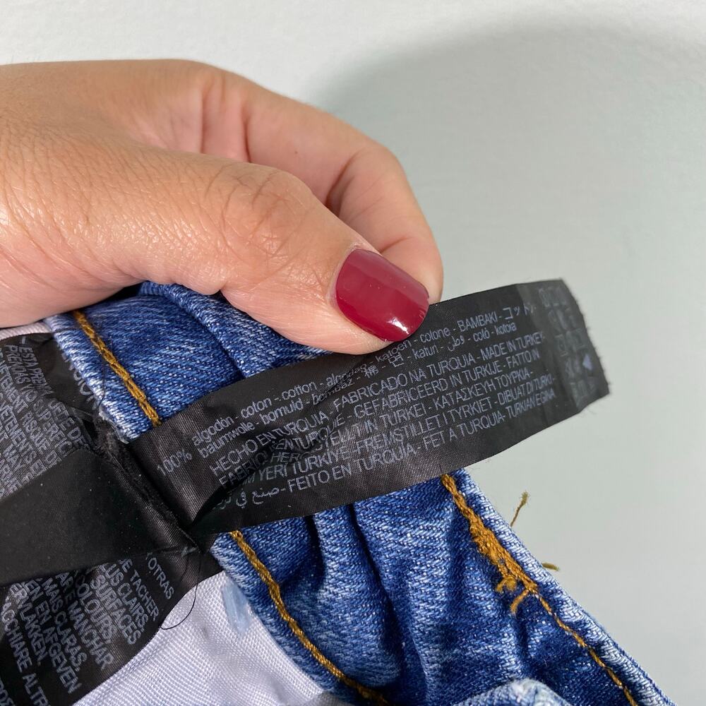 Zara Blue Denim Maxi Skirt with Front Slit - Picture 7 of 7